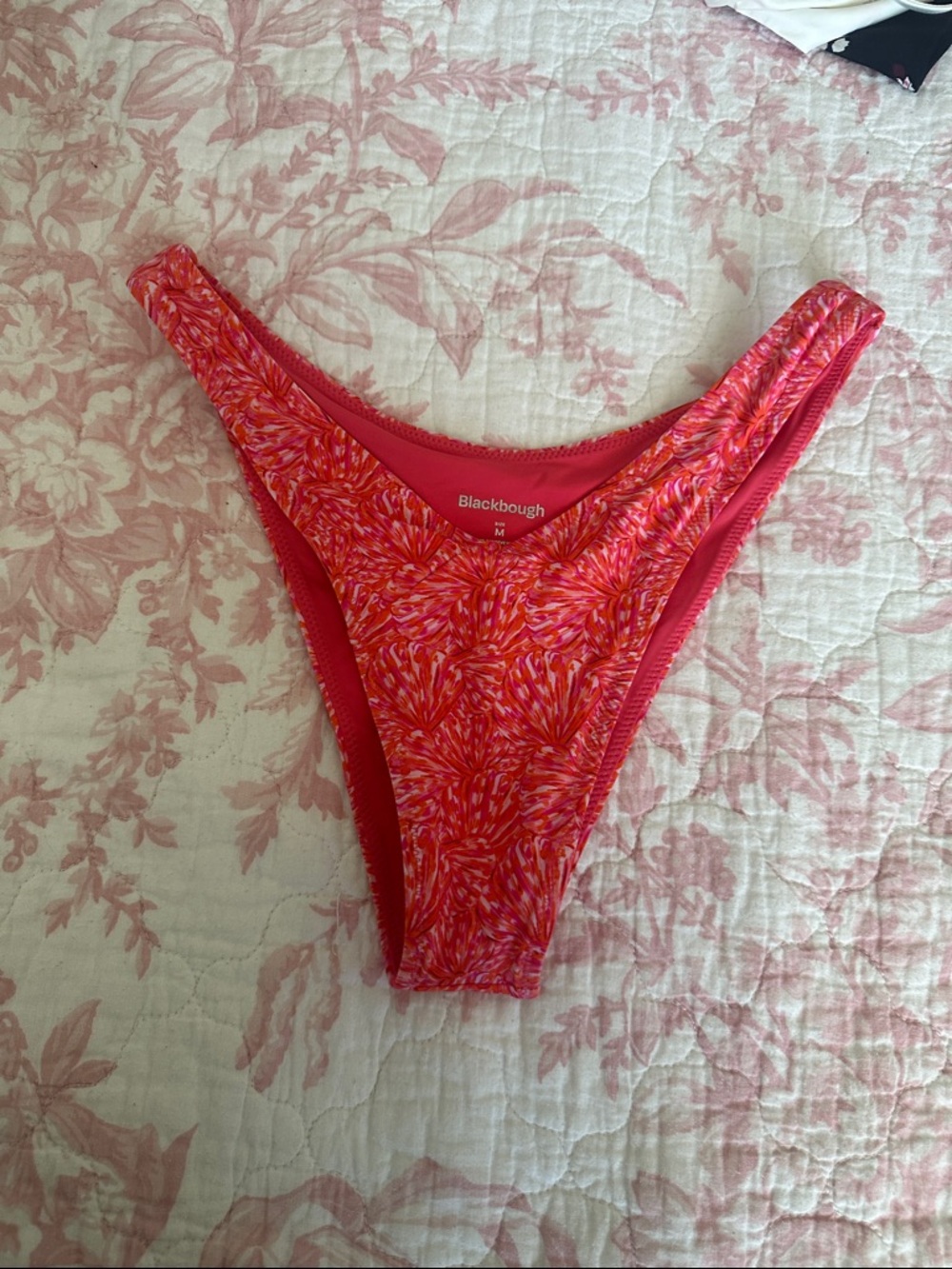 Blackbough Coral-Pink Printed Bikini Top and Bottom *READ DESCRIPTION*